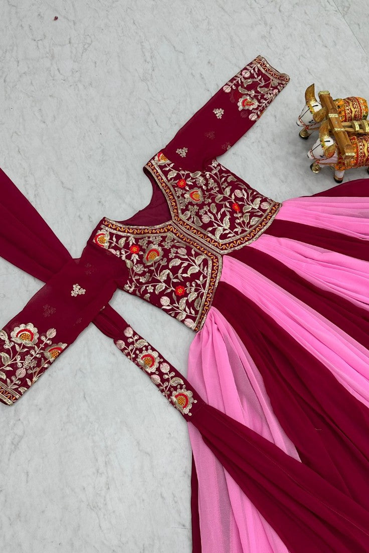 Rosewood Anarkali Set