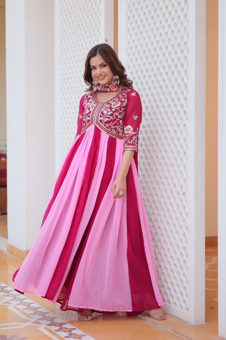 Rosewood Anarkali Set