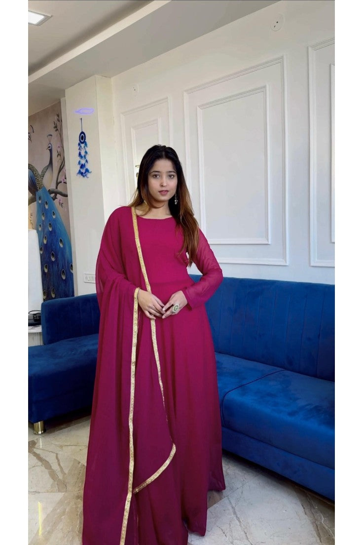 Magenta Muse Anarkali Set