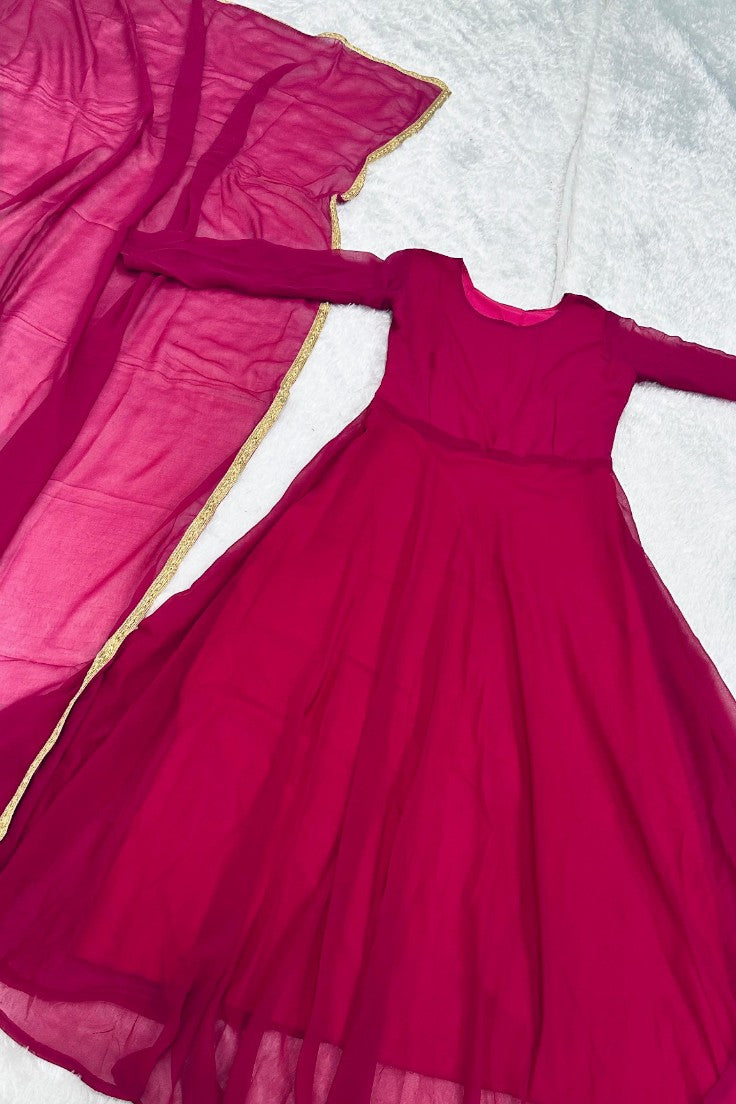 Magenta Muse Anarkali Set