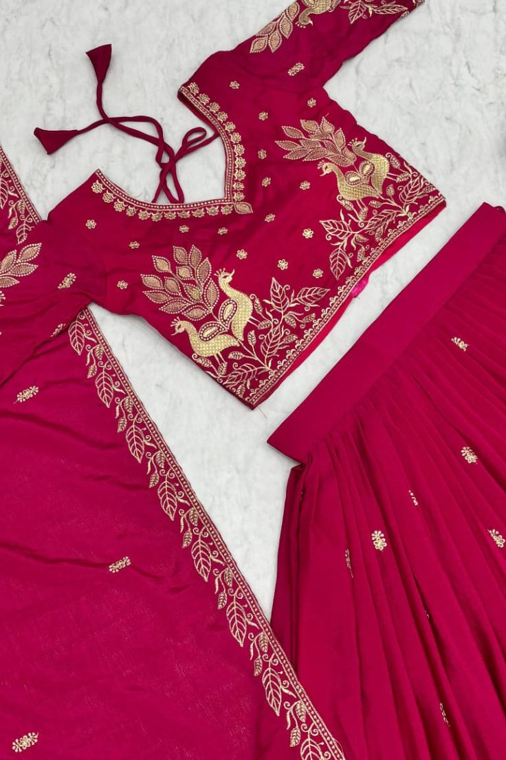 The Magenta Muse Paneled Lehenga Choli