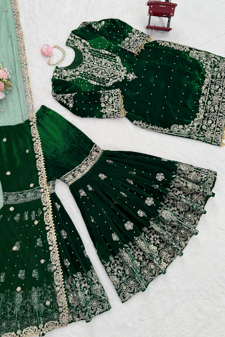 The Velvet Empress Sharara Set