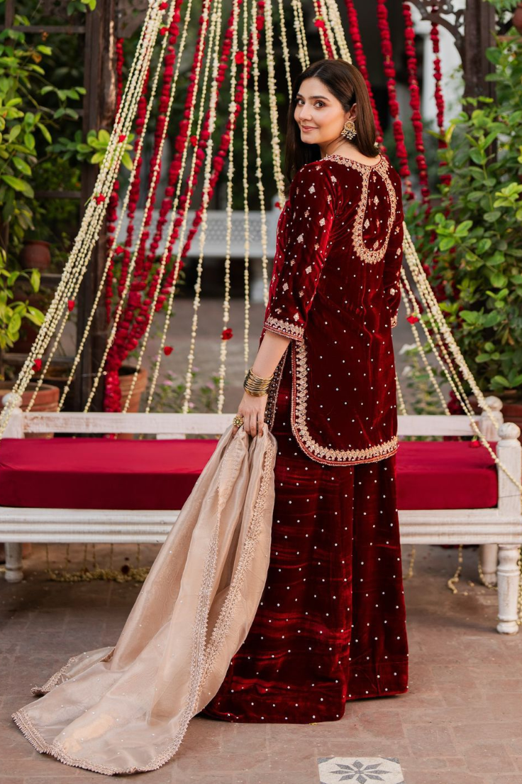 Velvet Heritage Plazzo Set