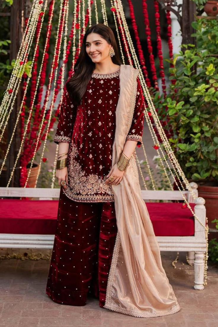 Velvet Heritage Plazzo Set