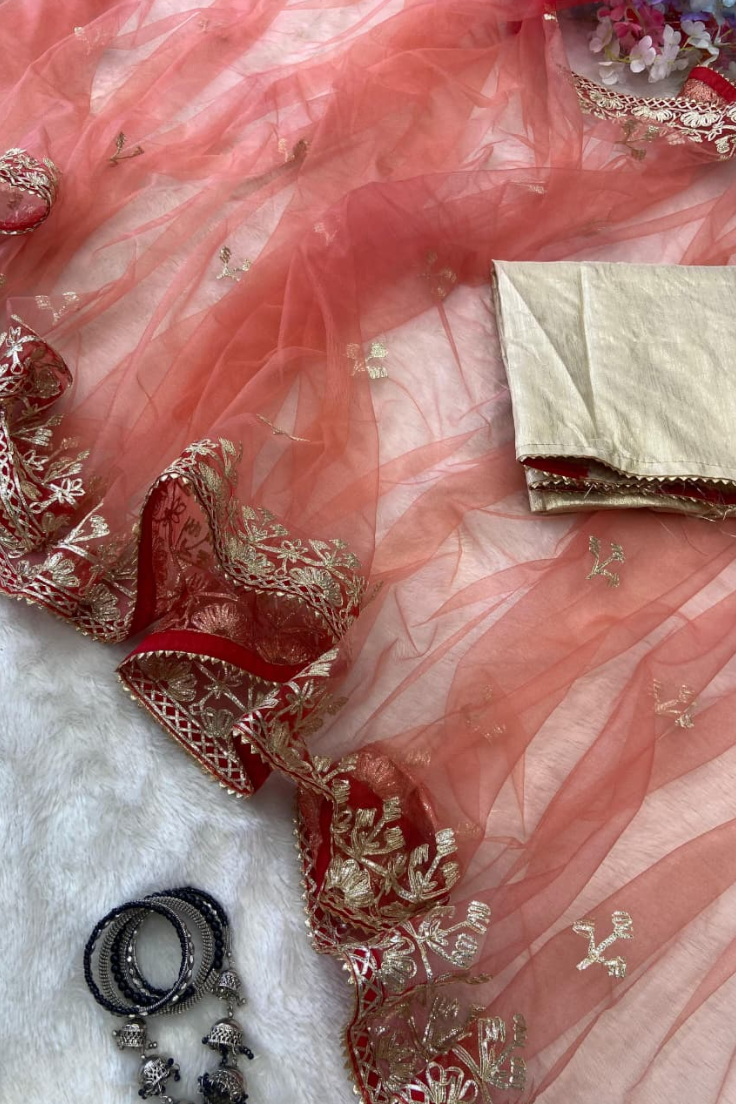 Rose Quartz Butterfly Saree