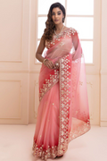 Rose Quartz Butterfly Saree