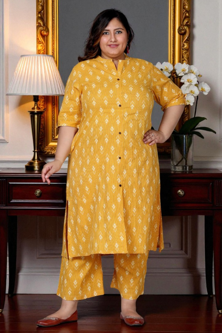 Mustard Diamond Co-ord Set