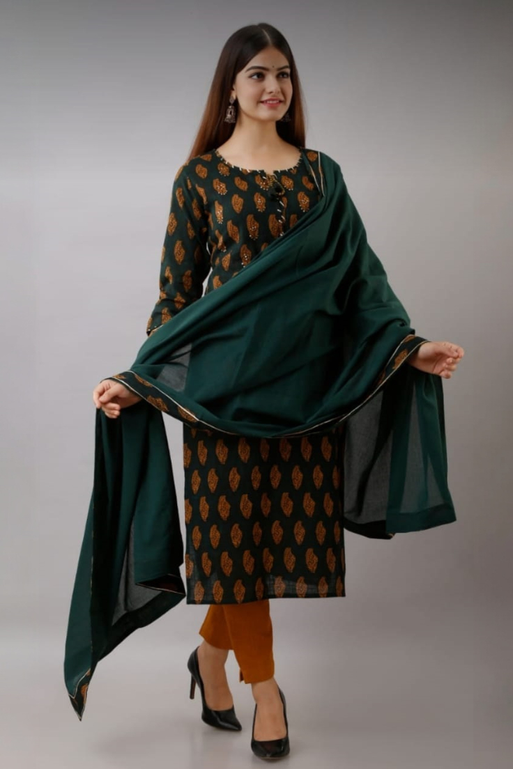 Heritage Pinstripe Dupatta Set