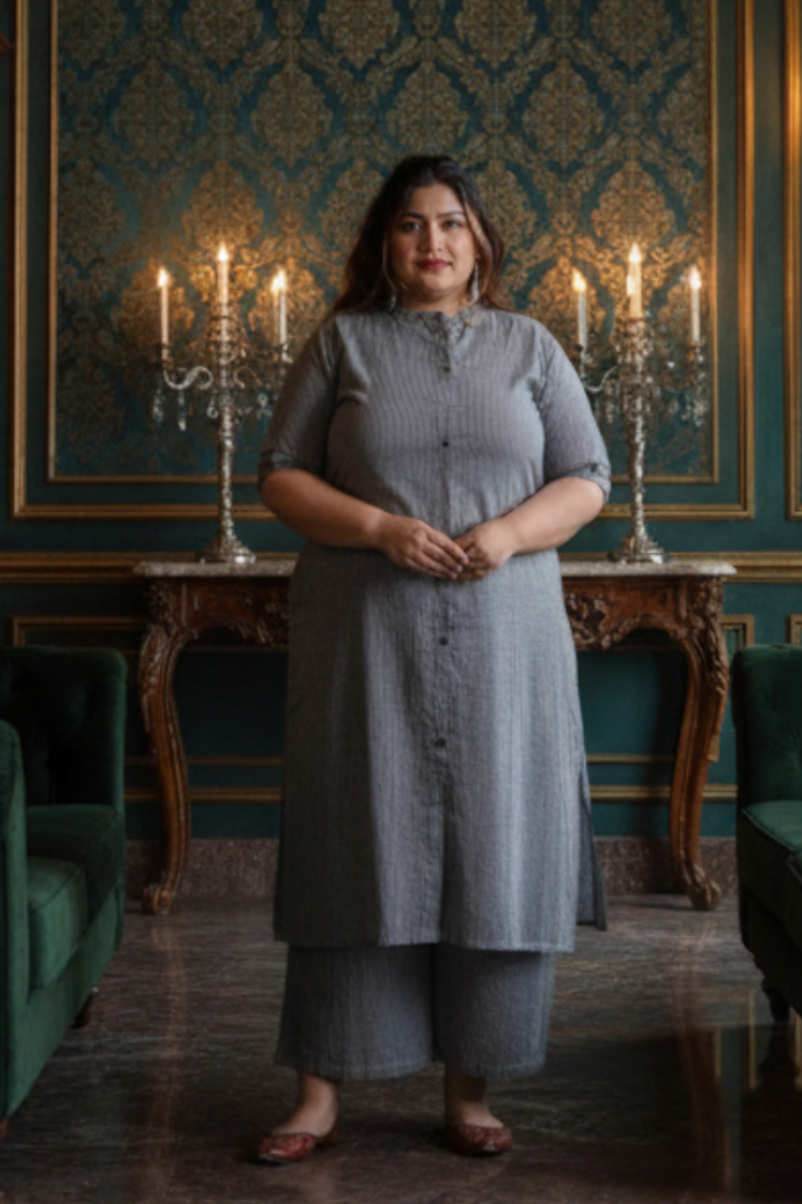 Charcoal Check Co-ord Set